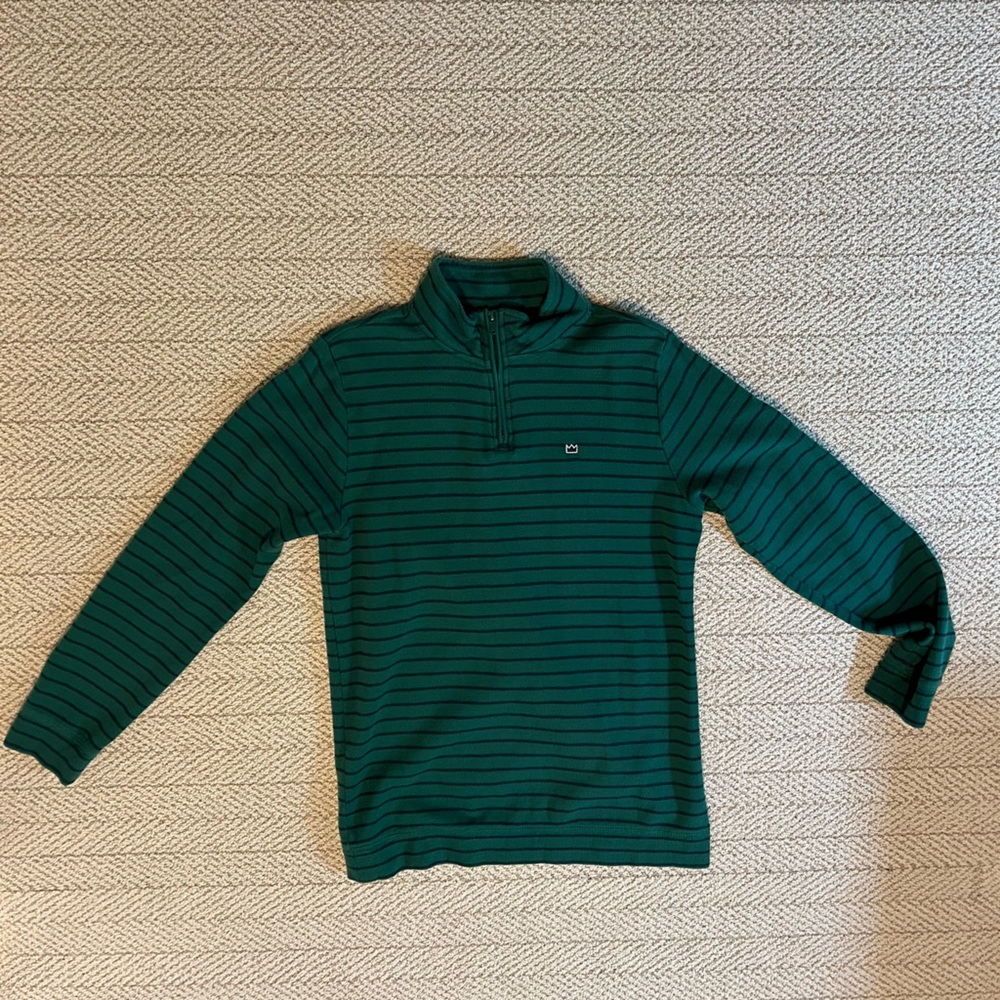 Green Striped Long Sleeve Top